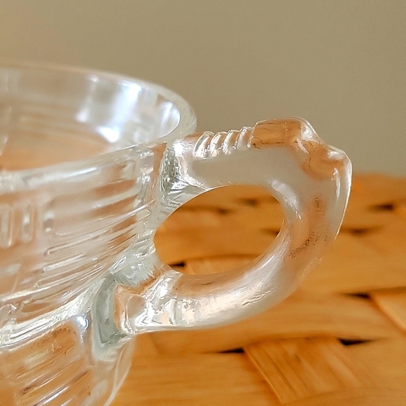 VTG HAZEL ATLAS GLASS JUICER/REAMER SWIRL ART DECO HANDLE SPOUT CRISS CROSS - Picture 3 of 5